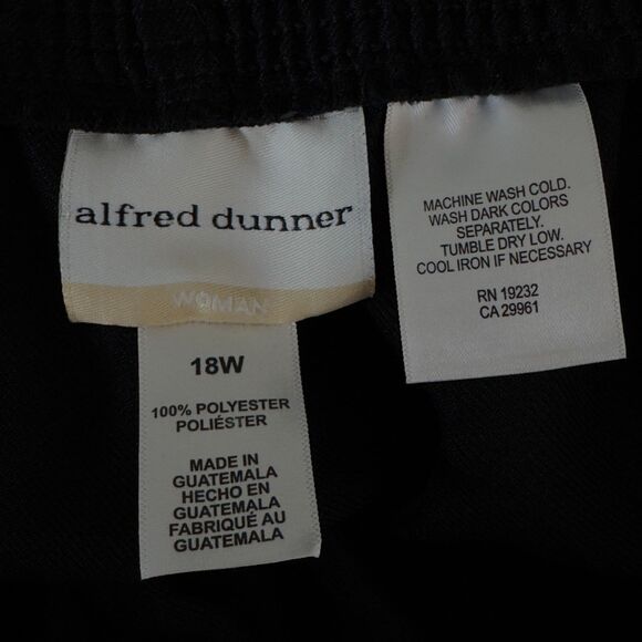 New Alfred Dunner Classic Comfort Waist Pull On Pants Women's Size 18W Short - Picture 4 of 7